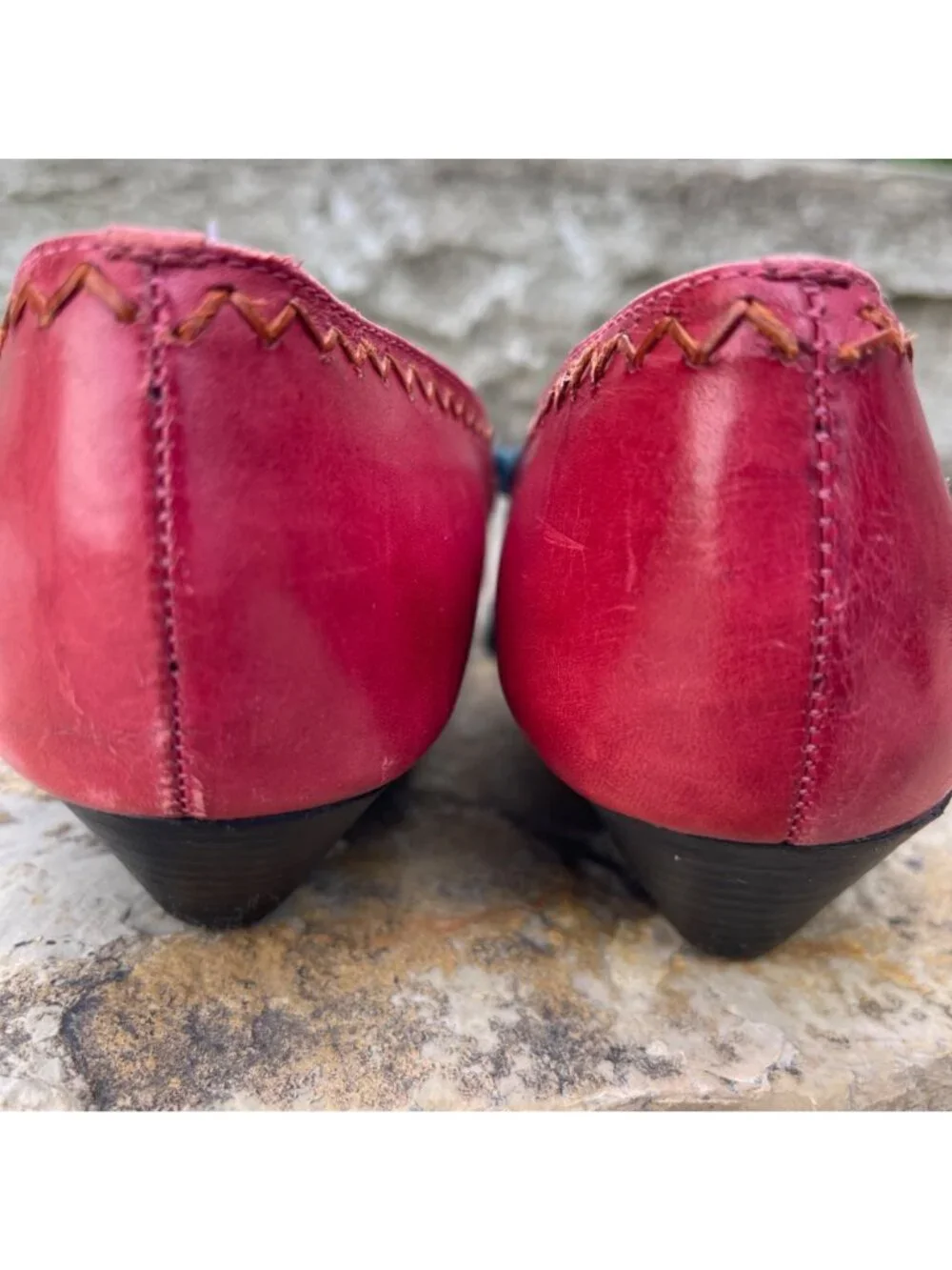 Vintage Mister Shoes Womens Boho Woven Leather Shoes Size 7 Rainbow Indie